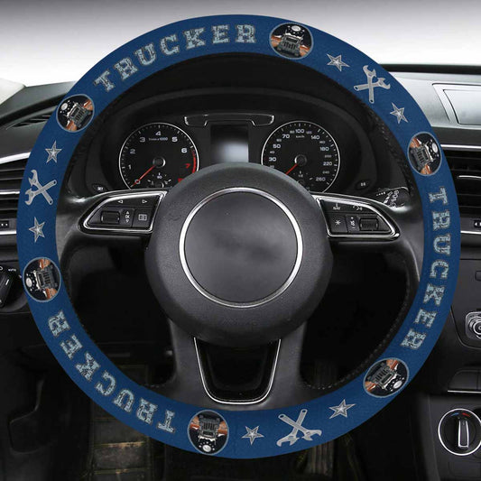 Trucker Steering Wheel Cover With Anti-Slip Insert Autozendy
