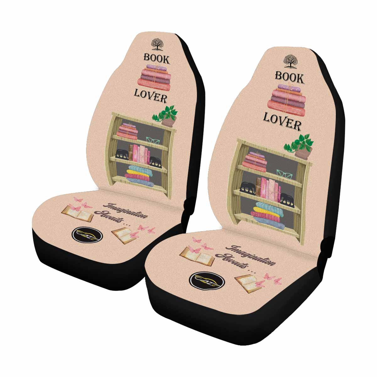 Book Lover Car Seat Covers - Set of 2 Autozendy