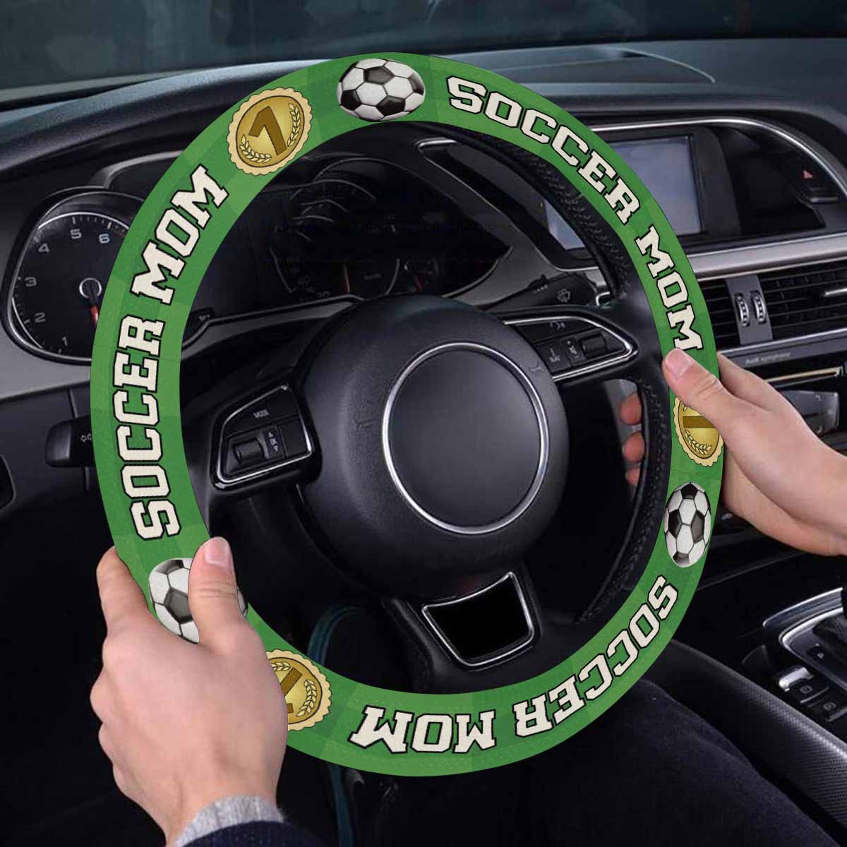Soccer Mom Steering Wheel Cover With Anti-Slip Insert Autozendy
