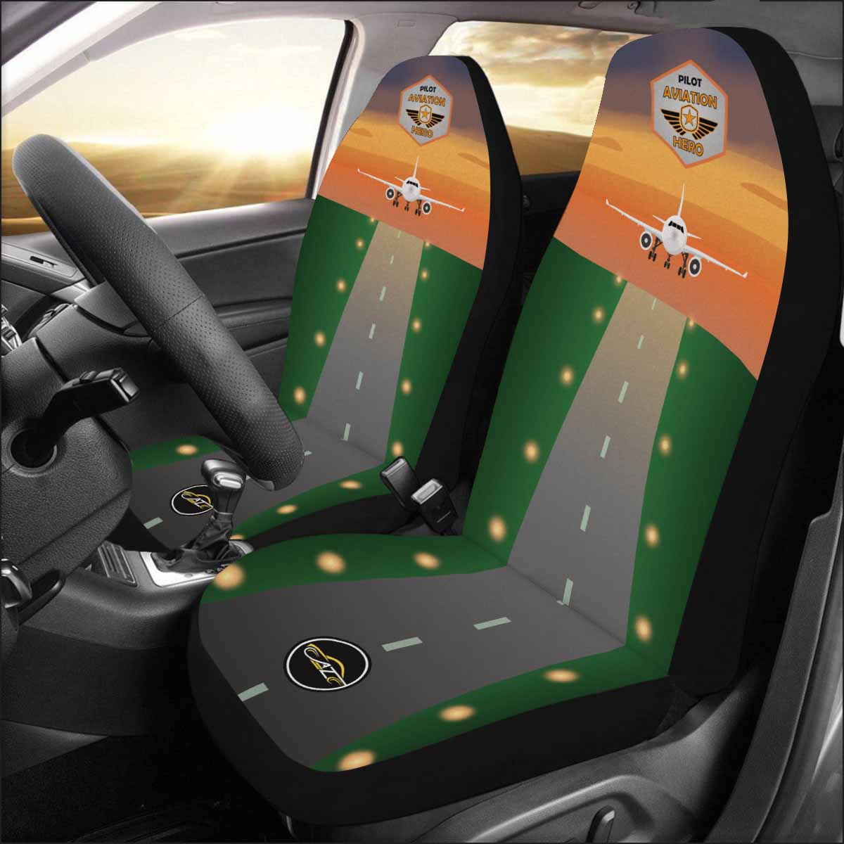 Pilot's Pride Car Seat Covers - Set of 2 Autozendy