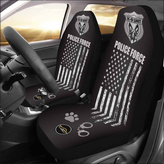 K-9 UNIT Police Car Seat Covers - Set of 2 Autozendy
