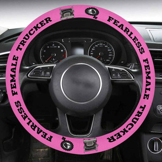 Fearless Female Trucker Steering Wheel Cover With Anti-Slip Insert Autozendy