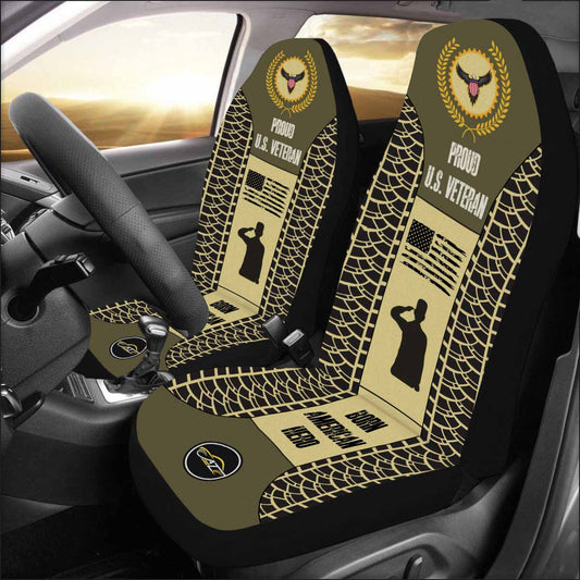 Proud US Veteran Car Seat Covers - Set of 2 Autozendy