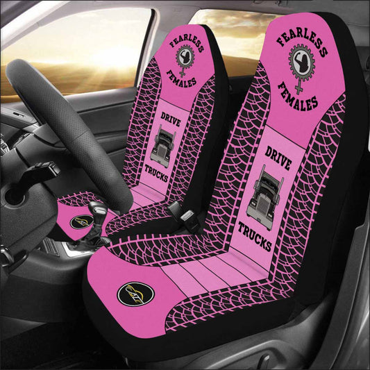 Fearless Female Trucker Car Seat Covers - Set of 2 Autozendy