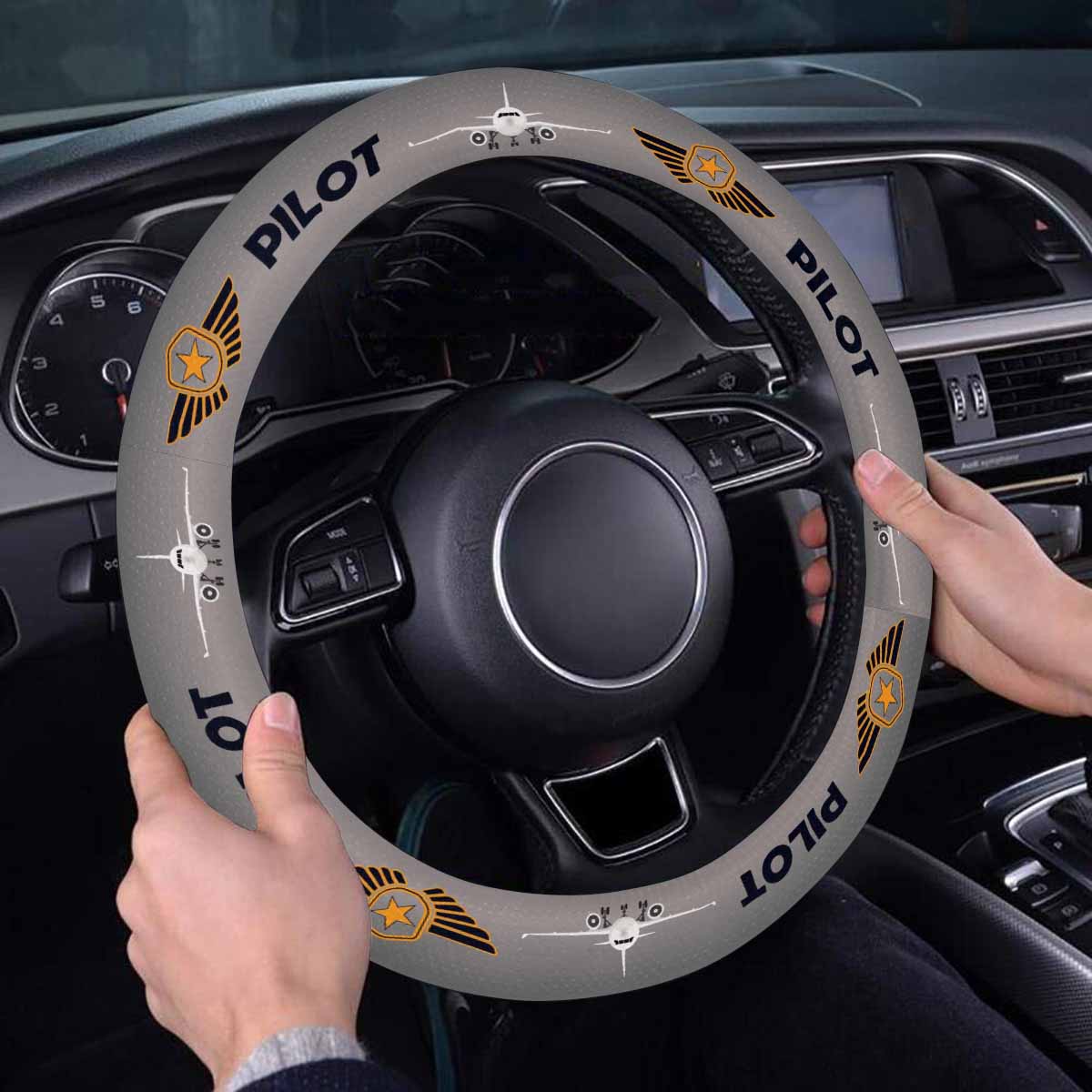 Pilot's Pride Steering Wheel Cover With Anti-Slip Insert Autozendy