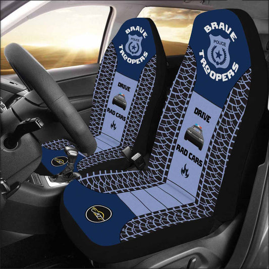 Brave Trooper Policeman Car Seat Covers - Set of 2 Autozendy