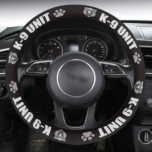 K-9 UNIT Police Steering Wheel Cover With Anti-Slip Insert Autozendy