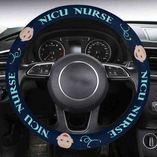 NICU Nurse Steering Wheel Cover With Anti-Slip Insert Autozendy