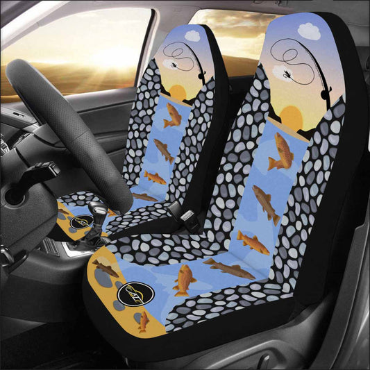 Fly Fishing Car Seat Covers - Set Of 2 Autozendy